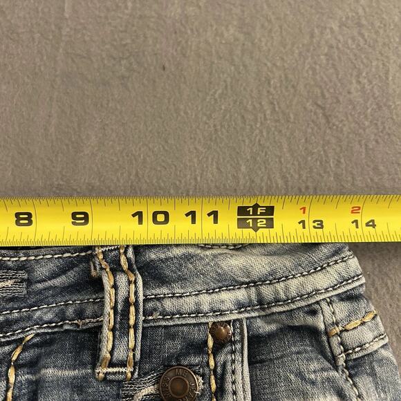 Miss Me Shorts Womens 27 Denim Mid Rise Cuffed Button Casual M5148H24 - Picture 5 of 5